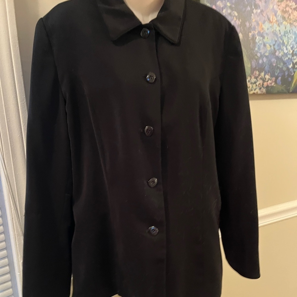 Sag Harbor Black Button Up Women’s Blazer 10 - Picture 5 of 15